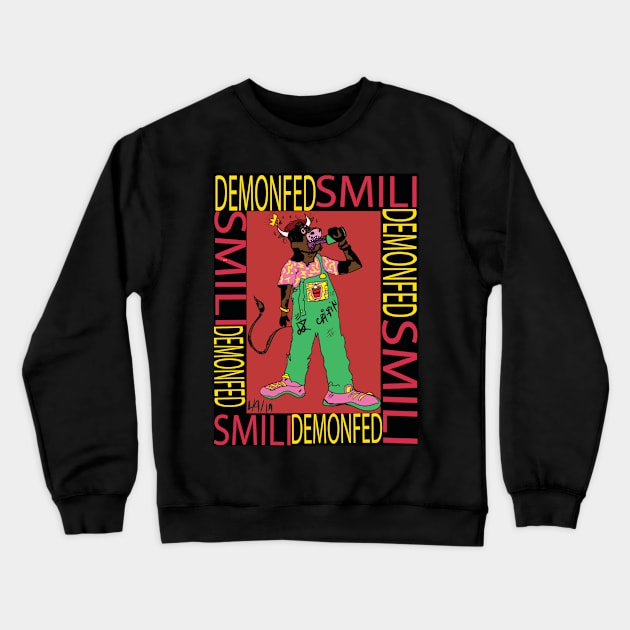 Demonfed & SMILI Collab Crewneck Sweatshirt by DemonFed